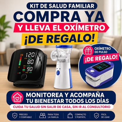 Pack Salud en Casa 3 en 1: Controla Presión, Oxígeno y Respiración Fácilmente | Envío Gratis